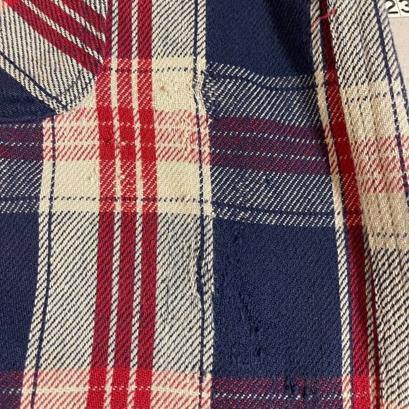 Carhartt Red Plaid Distressed Rugged Shirt Med - Picture 9 of 12